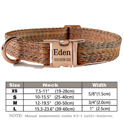 Personalized Nylon Dog Collar