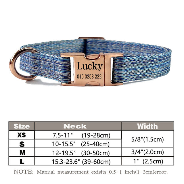 Personalized Nylon Dog Collar