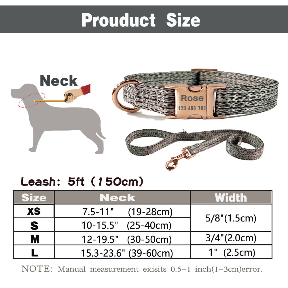 Personalized Nylon Dog Collar